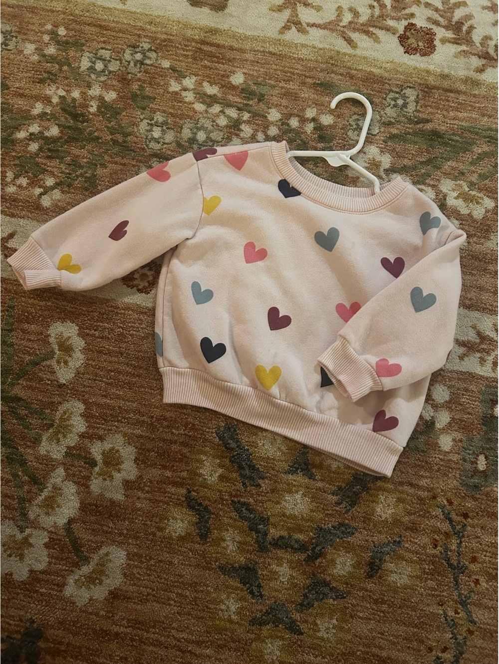 Light Pink Toddler Heart Sweatshirt